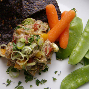 Garlic-Lime Black Bean and Avocado Spread