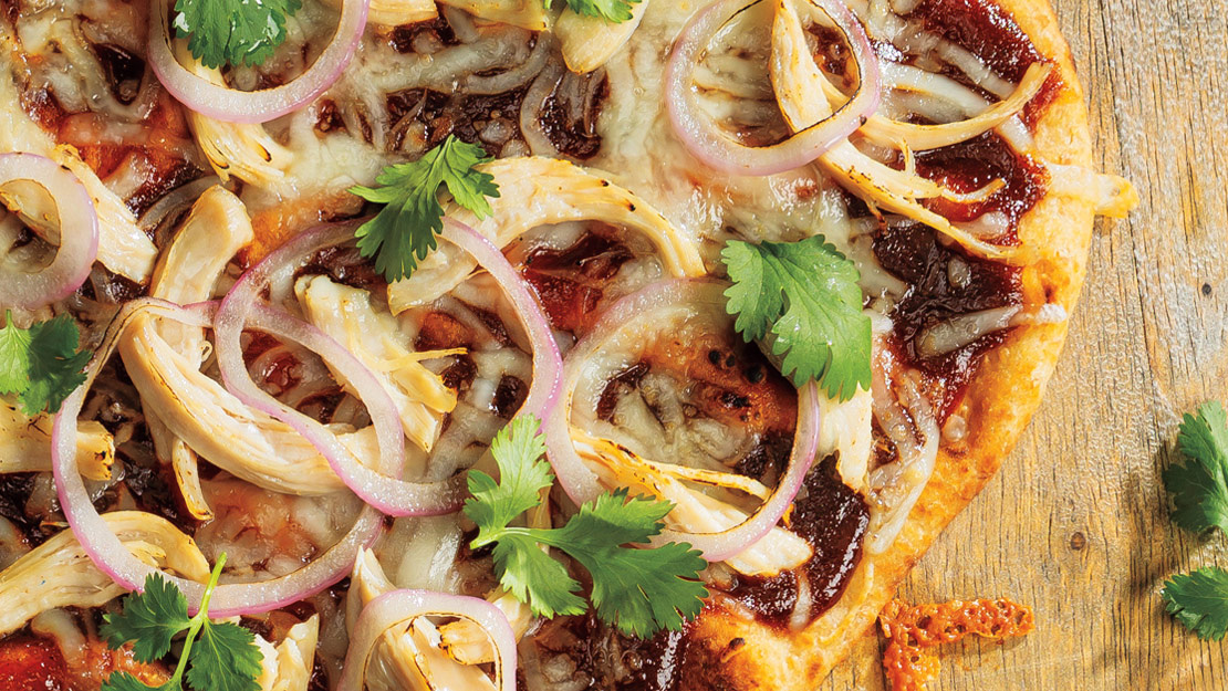 BBQ Chicken Naan Pizza