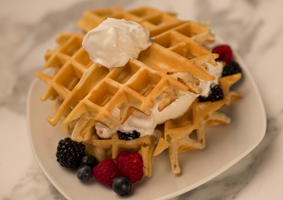Boozy Berry Waffles 