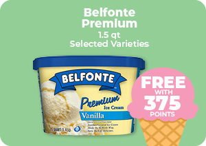 Belfonte Premium Ice Cream 1.5qt, Selected Varieties