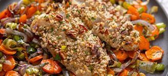 Honey Mustard-Pecan Crusted Cod