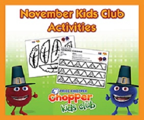 November Kids Club Activities 