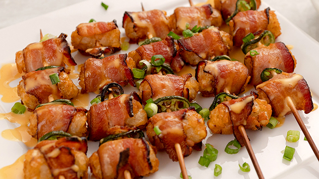 Loaded Tots on a Stick