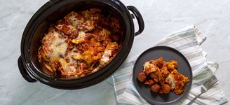 Slow Cooker Meatball Ravioli Casserole